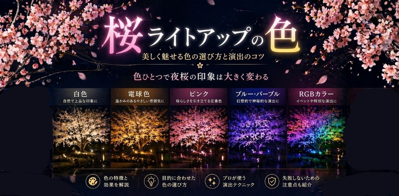 桜ライトアップの照明器具｜投光器やスポットライトの選び方を紹介するPC用FV画像