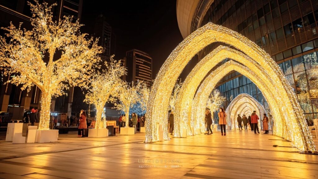 イルミネーションレンタル_ショッピングモール入口フォトスポット