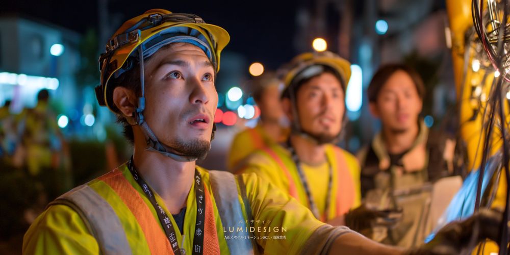 イルミネーションレンタル_高所作業車