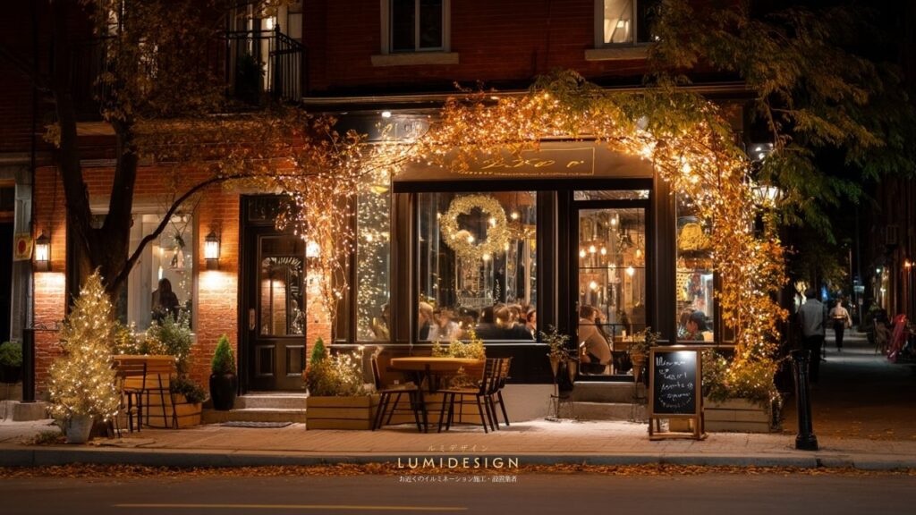 イルミネーションレンタル施工業者_飲食店_店舗用装飾