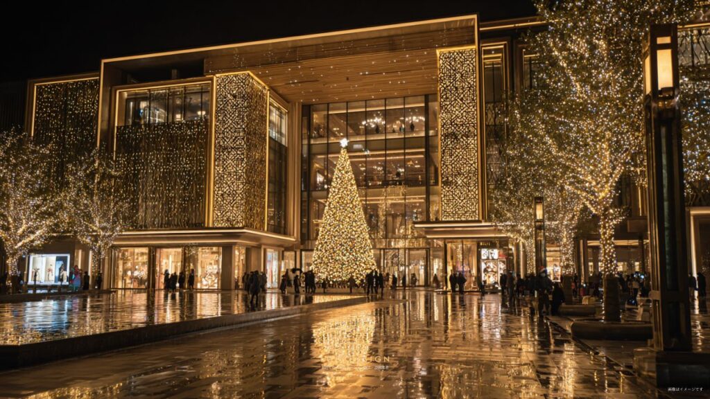 イルミネーション施工・設置業者の導入事例_クリスマスツリー_ホテル