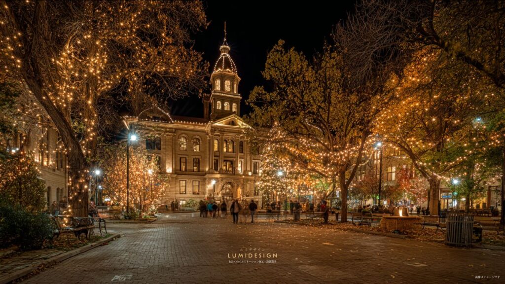 イルミネーション施工・設置業者の導入事例_公共施設広場