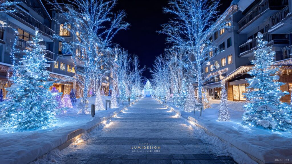 イルミネーション施工・設置業者の導入事例_冬街路樹