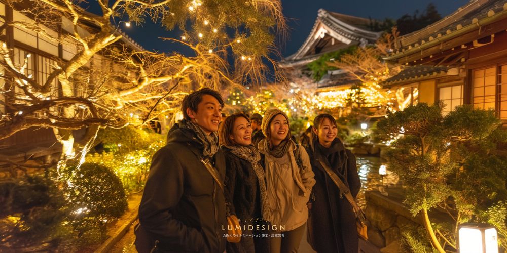 京都市イルミネーション施工設置業者_お寺イルミネーションデザイン