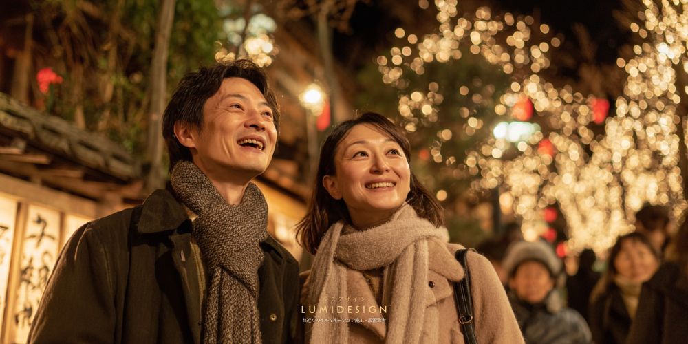 京都市イルミネーション施工設置業者_観光客感動