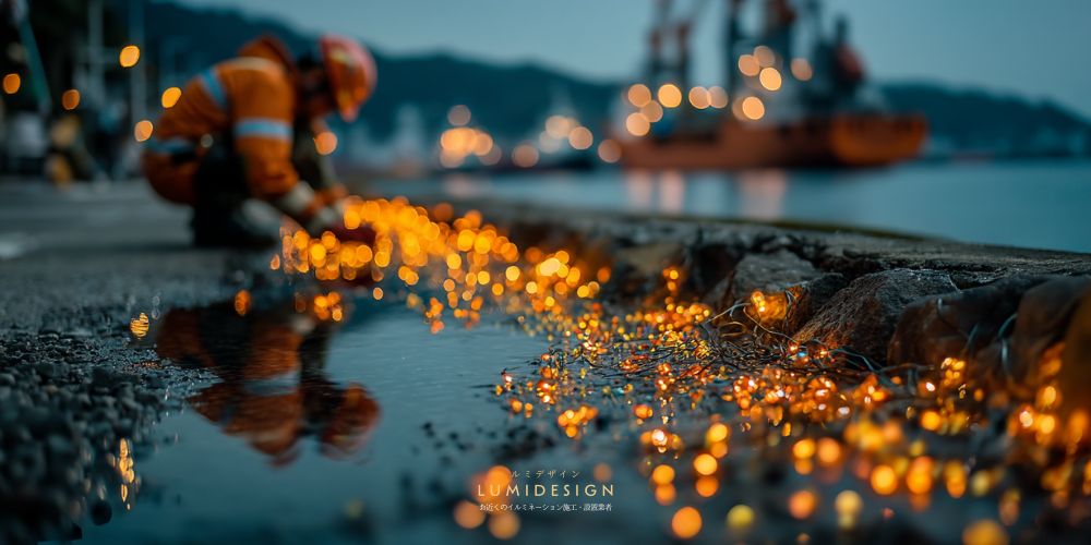 佐世保市イルミネーション施工設置業者_設置工事