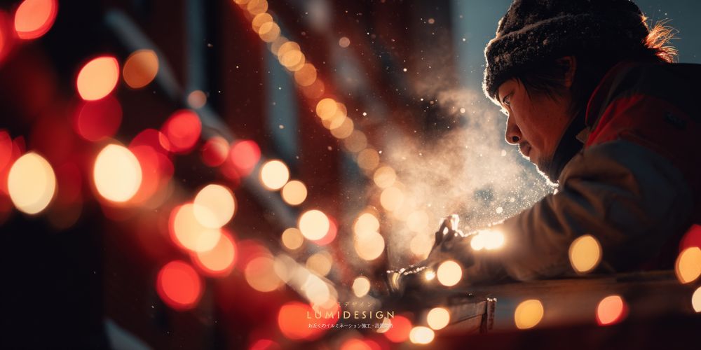 函館市イルミネーション施工設置業者_イルミネーション仕事