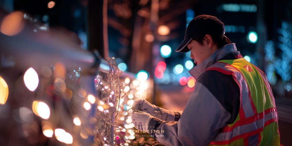 北海道札幌市電気工事協力会社仕事案件パートナー募集_イルミネーション修理