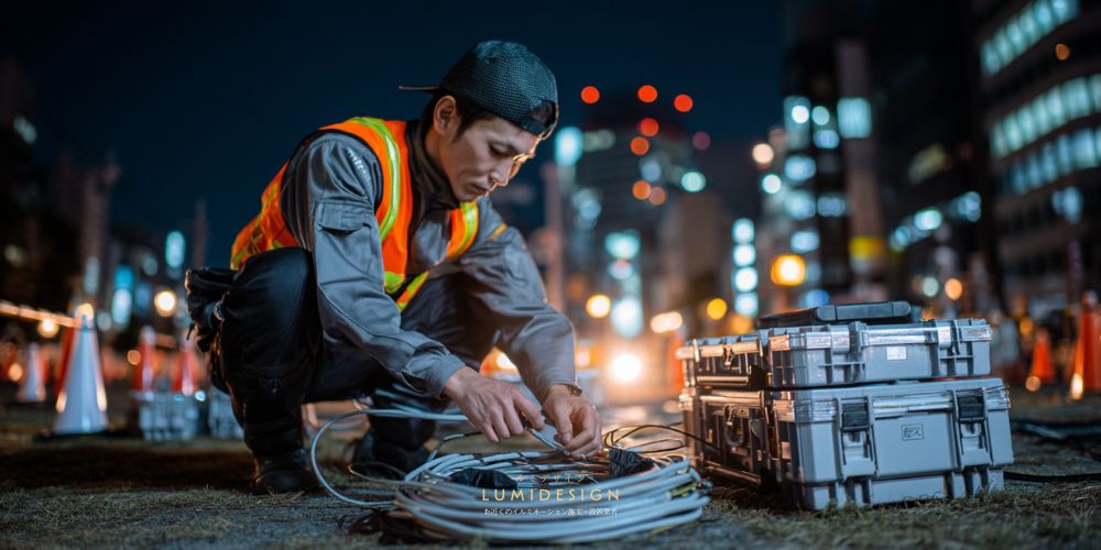 北海道札幌市電気工事協力会社仕事案件パートナー募集_イルミネーション点灯確認
