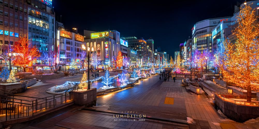 北海道札幌市電気工事協力会社仕事案件パートナー募集_イルミネーション設置完了