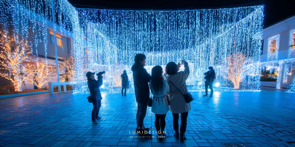 千葉市イルミネーション施工設置業者_すだれイルミネーション観光