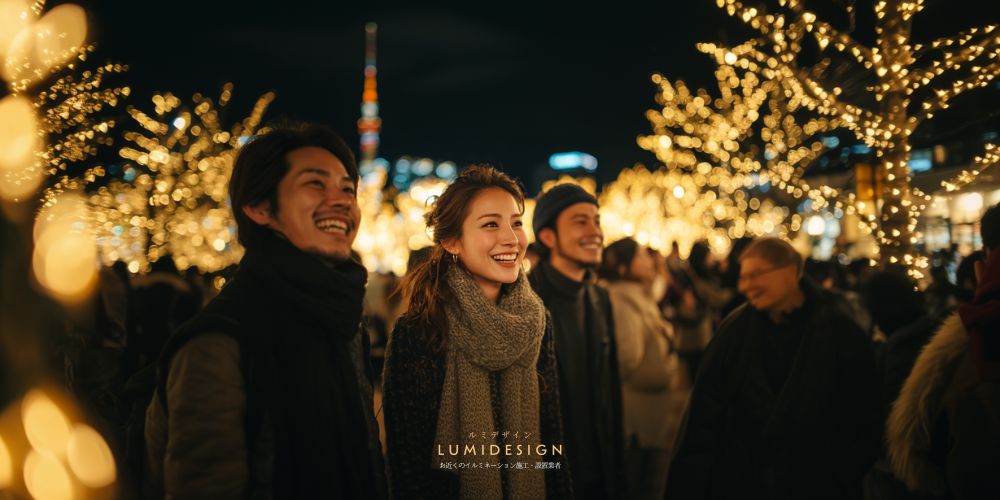 名古屋市イルミネーション施工設置業者_イルミネーション集客での観光客