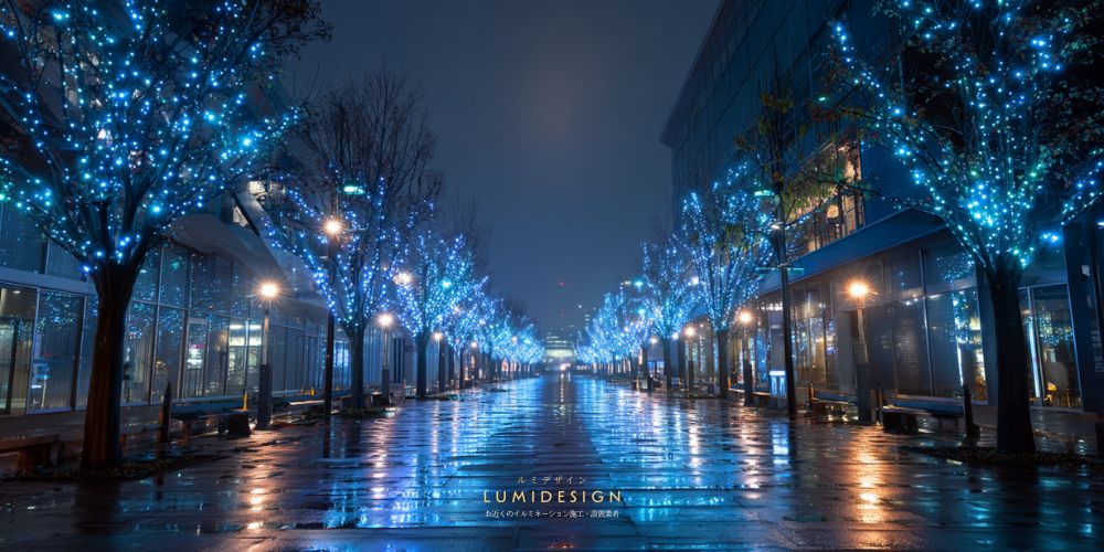 名古屋市イルミネーション施工設置業者_街路樹イルミネーション