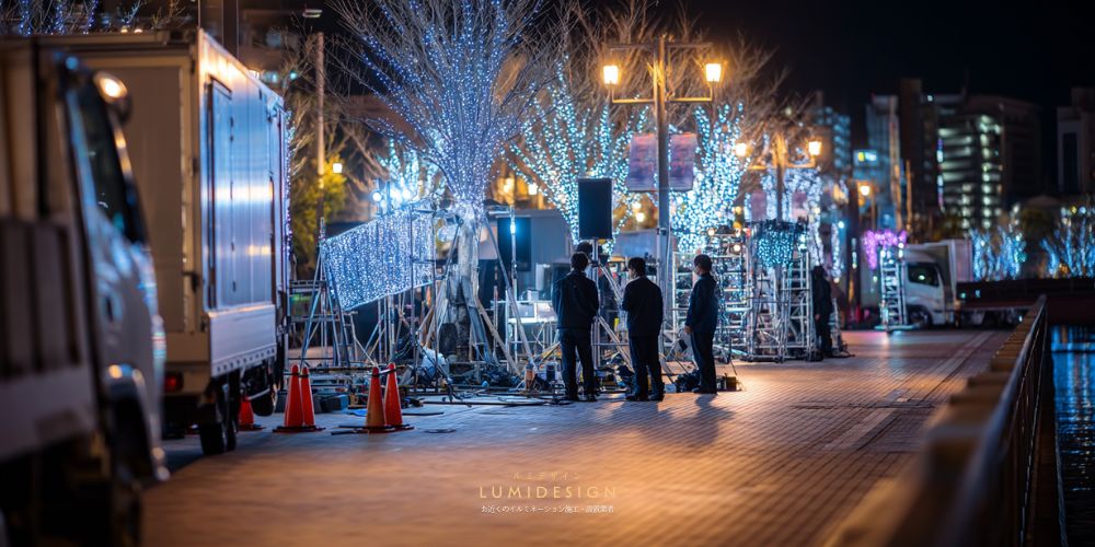 堺市イルミネーション施工設置業者_街路樹イルミネーション設置工事