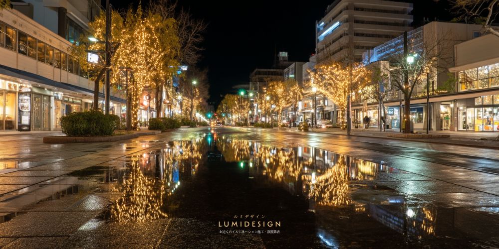 堺市イルミネーション施工設置業者_通り街路樹イルミネーション