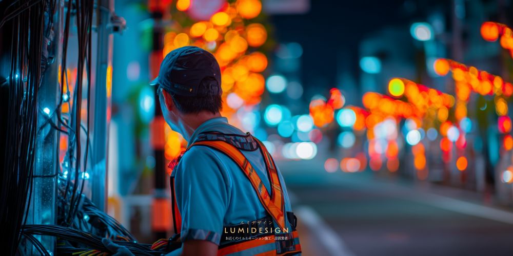 堺市イルミネーション施工設置業者_電気工事