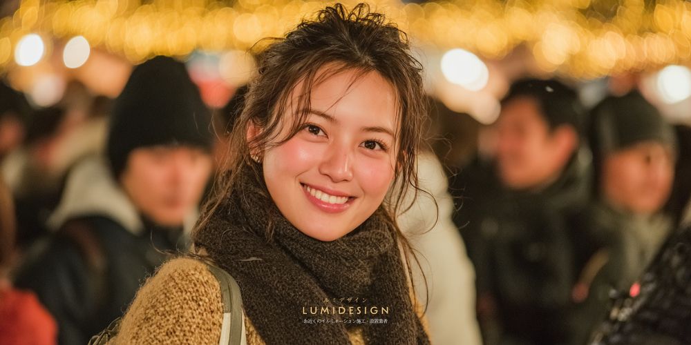 宮崎市_イルミネーション_女性