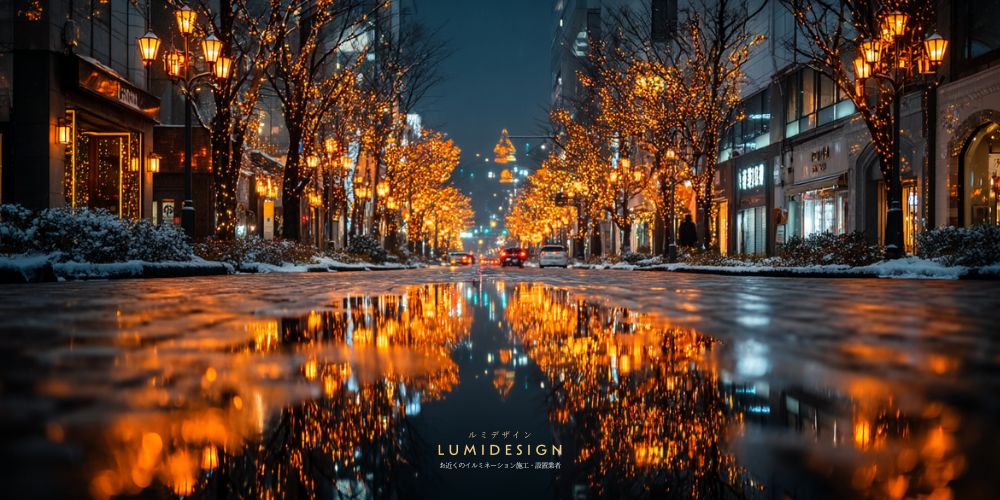 富山市_イルミネーション_街並み