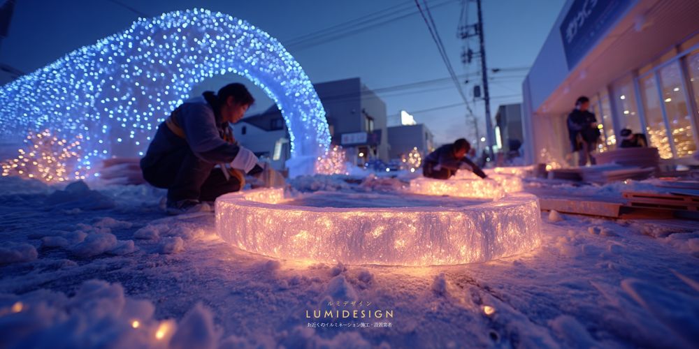 富山市_イルミネーション_青