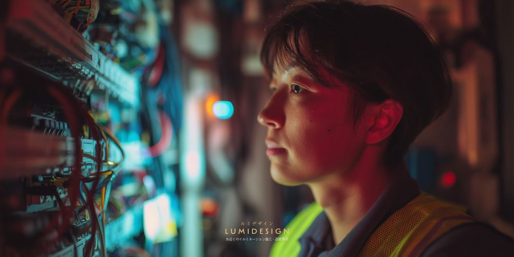 愛知県名古屋市電気工事協力会社仕事案件パートナー募集_イルミネーション設置工事確認作業