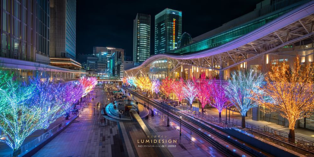 愛知県名古屋市電気工事協力会社仕事案件パートナー募集_街路樹イルミネーション