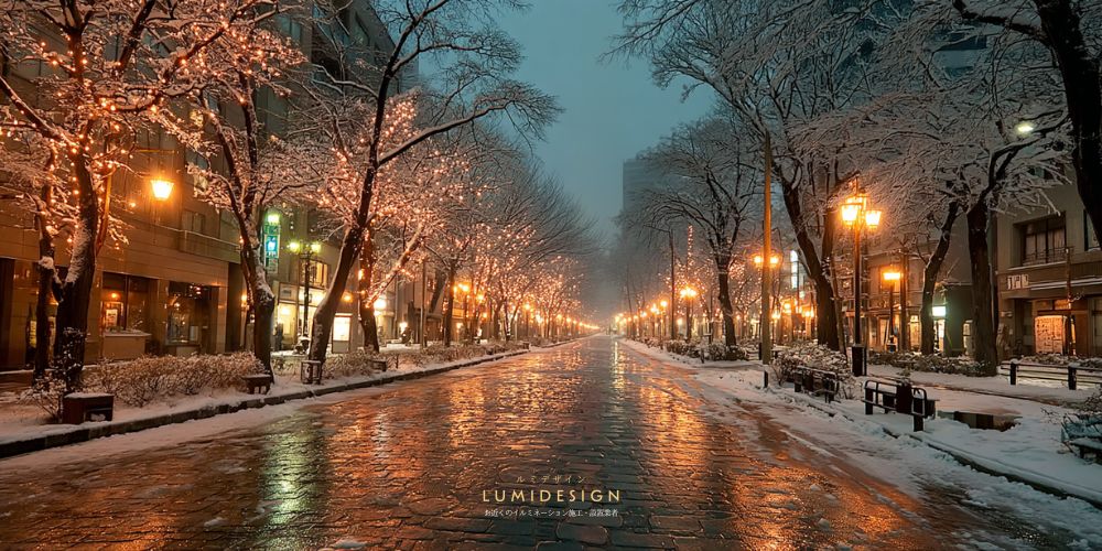 札幌市イルミネーション施工設置業者_設置