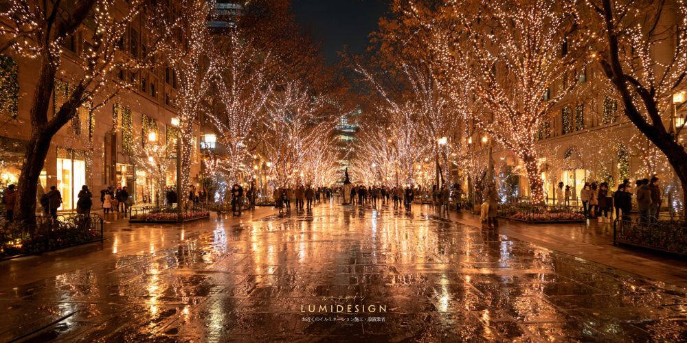 東京イルミネーション施工設置業者_街路樹