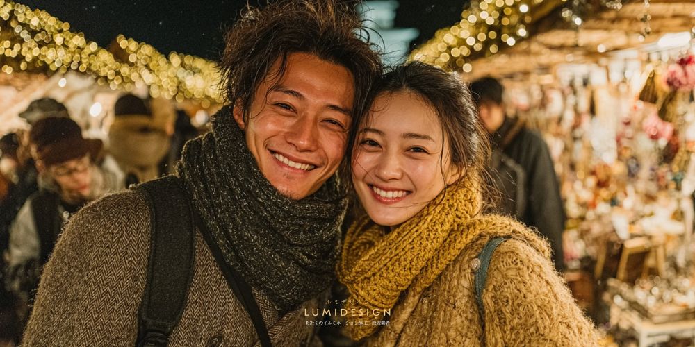 松江市_イルミネーション_カップル