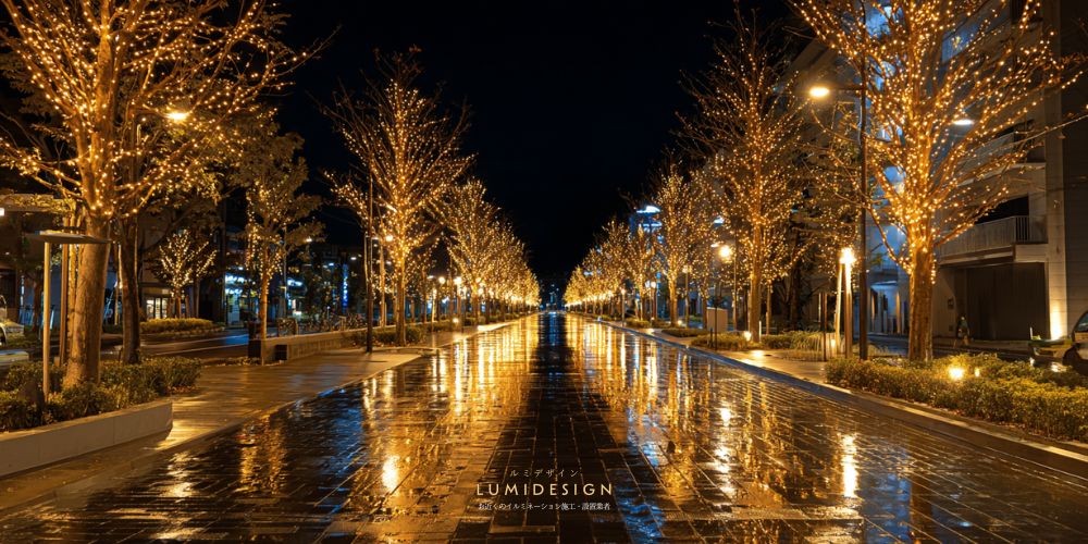 相模原市イルミネーション施工設置業者_通り