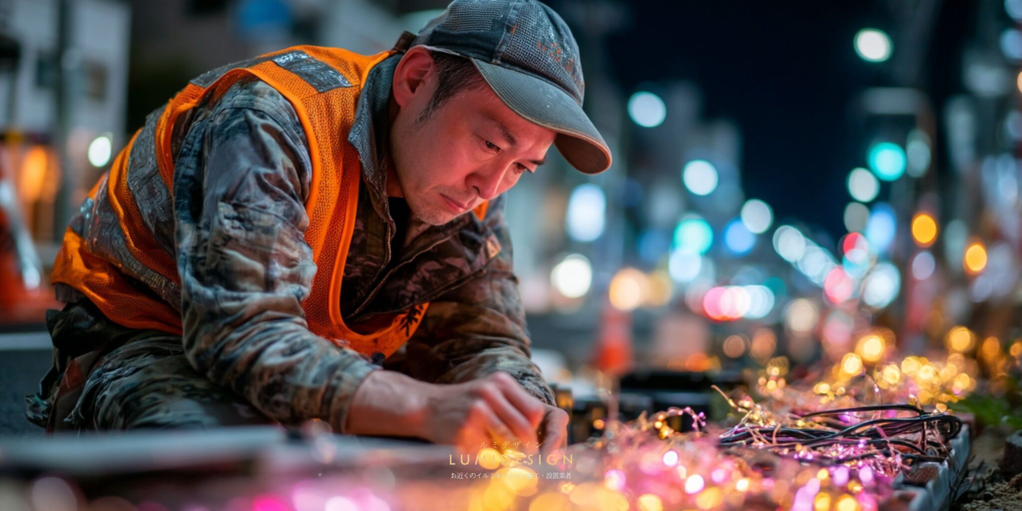 神奈川県相模原市電気工事協力会社仕事案件パートナー募集_イルミネーション_電気工事_応援