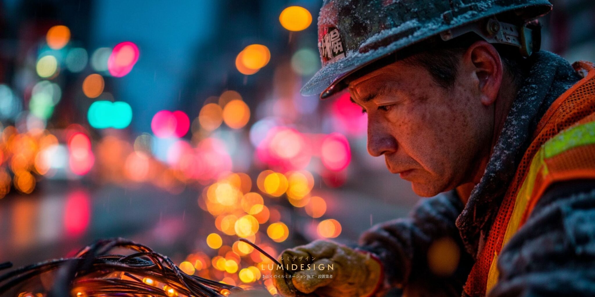 神奈川県藤沢市電気工事協力会社仕事案件パートナー募集_イルミネーション点灯確認