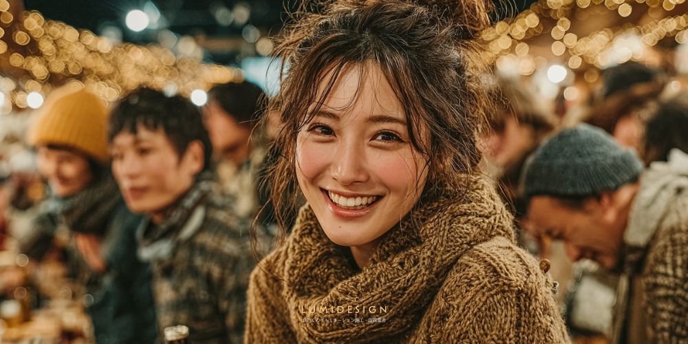 福山市_イルミネーション_女性