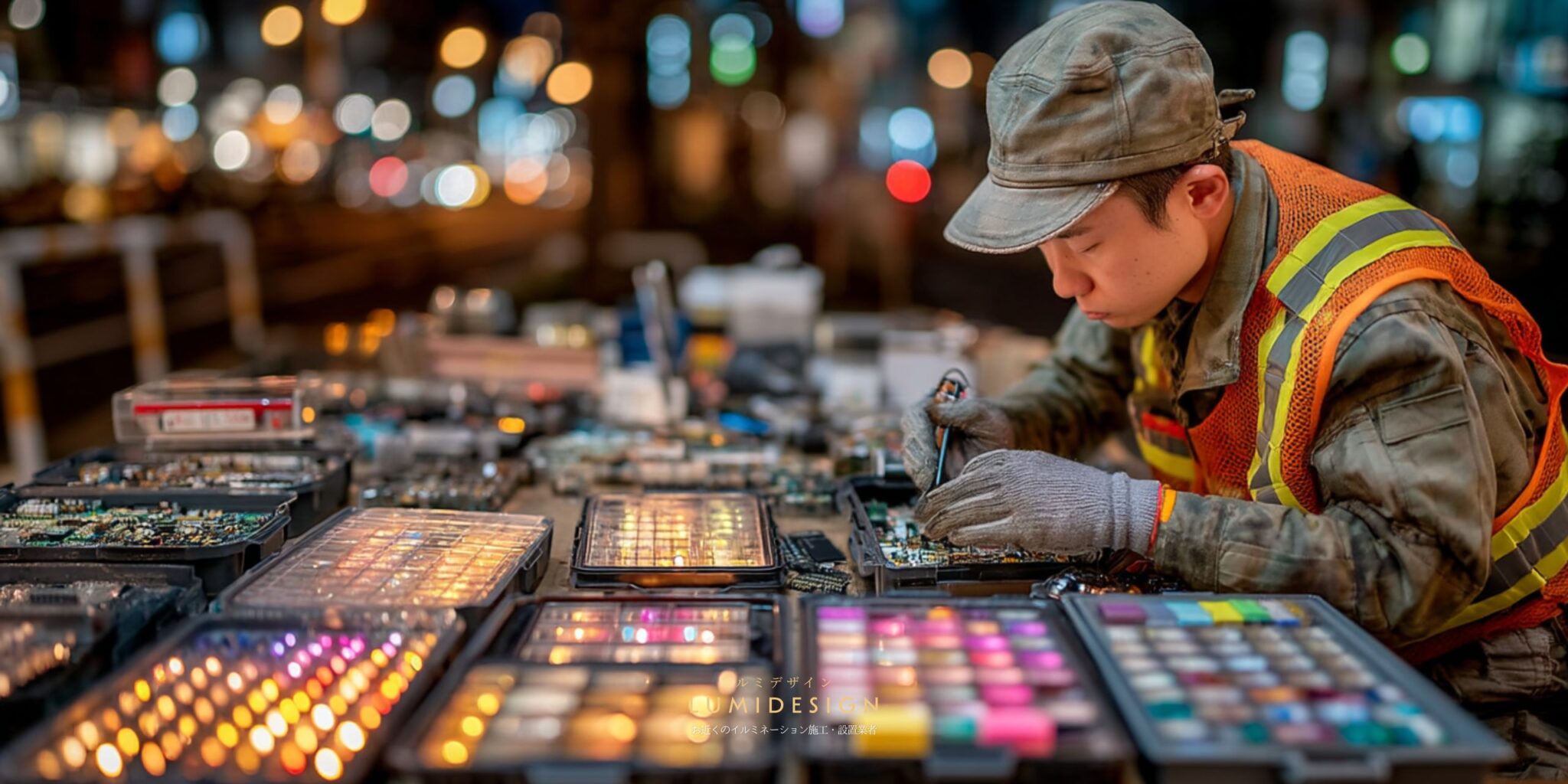 群馬県高崎市電気工事協力会社仕事案件パートナー募集_イルミネーション施工