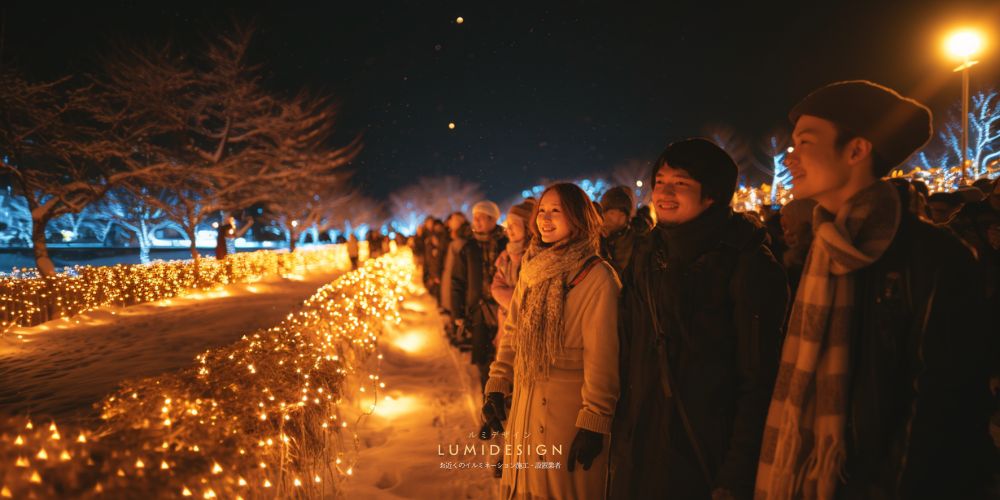 花巻市イルミネーション施工設置業者_大規模イルミネーション