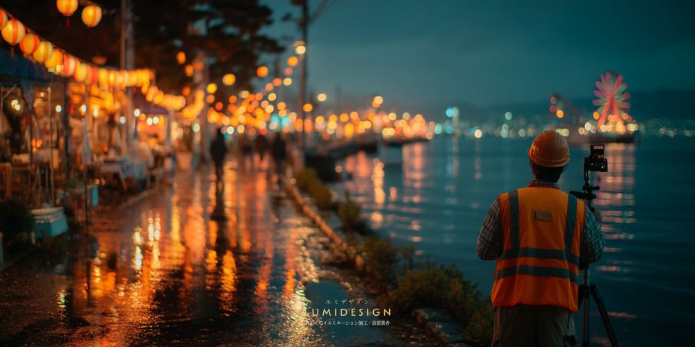 蒲郡市イルミネーション施工設置業者_設置工事