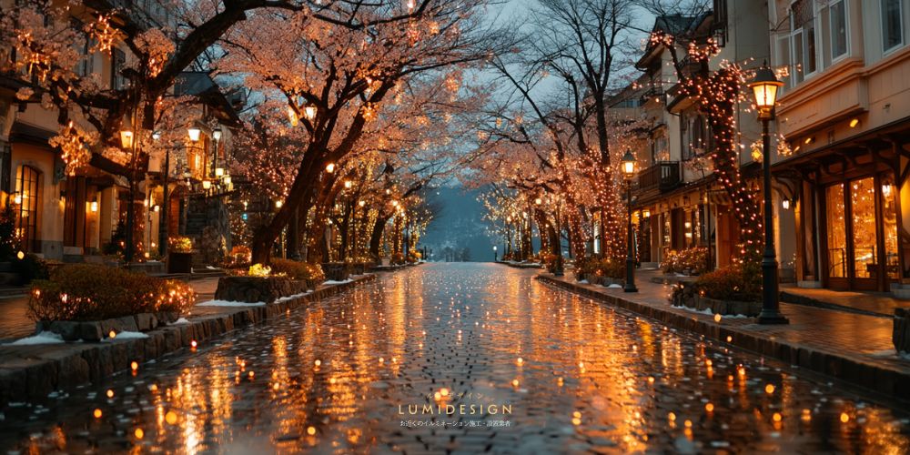 軽井沢_イルミネーション_街並み風景
