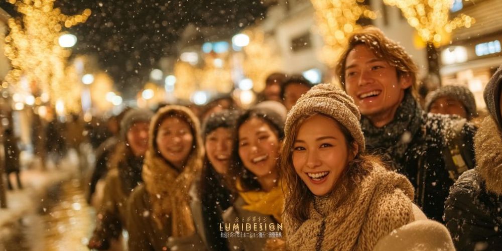 郡山市_イルミネーション_友人