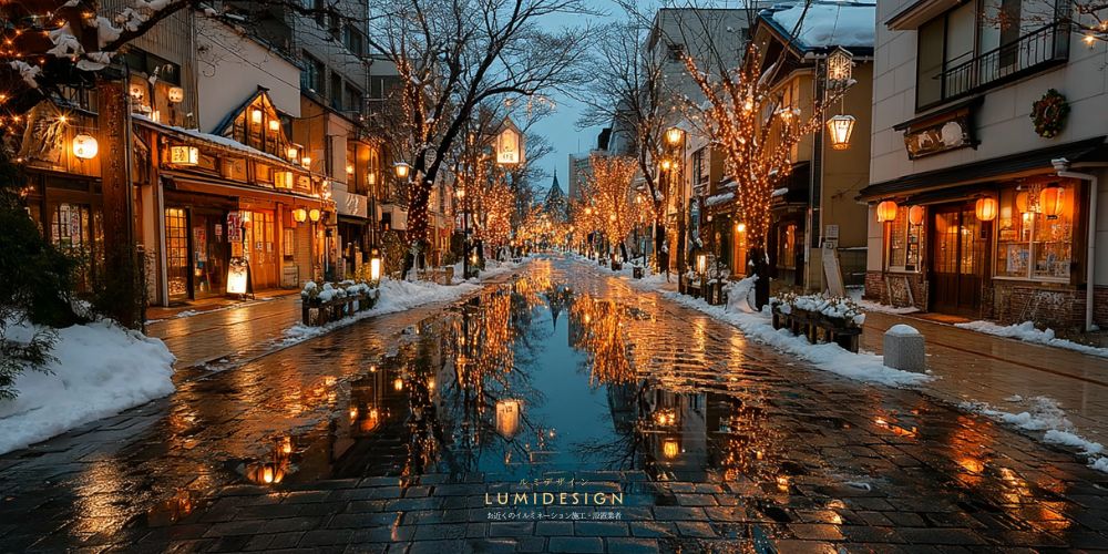 郡山市_イルミネーション_街並み