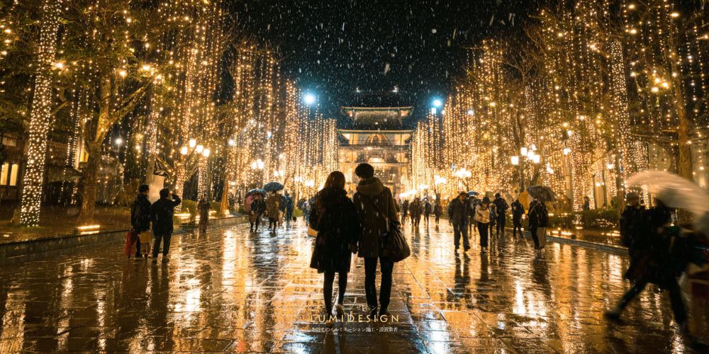 金沢市イルミネーション施工設置業者_柱イルミネーション観光