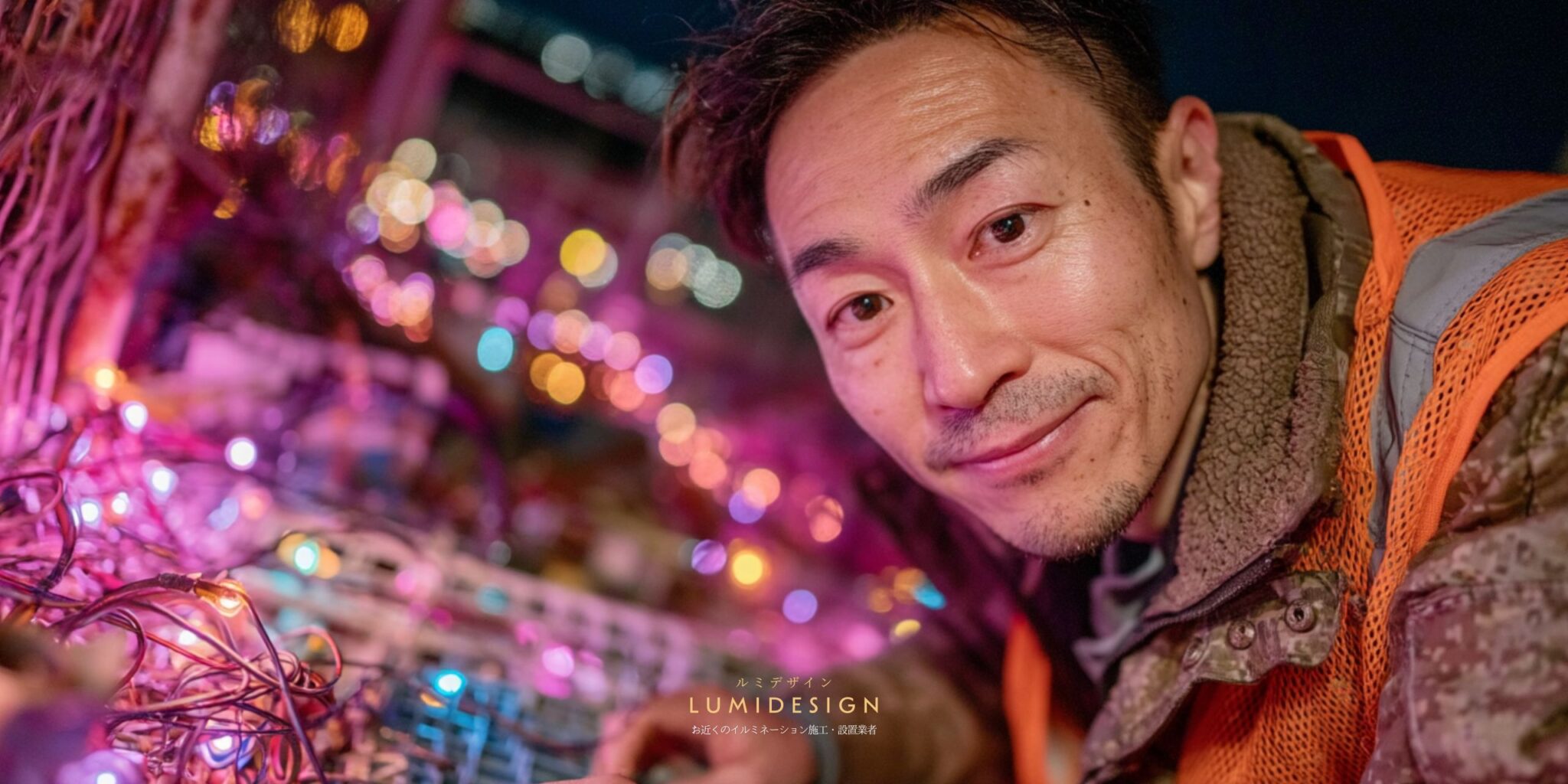 香川県高松市電気工事協力会社仕事案件パートナー募集_イルミネーション点灯確認