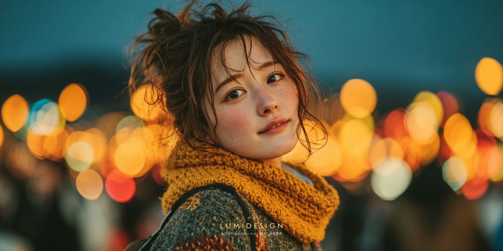 高知市_イルミネーション_女性